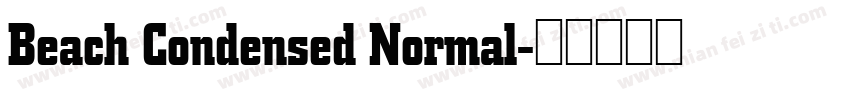 Beach Condensed Normal字体转换